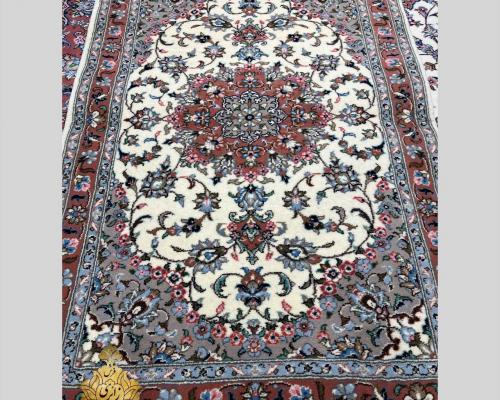 زرع و نیم اردکان نقشه شکوفه زمینه کرم حاشیه مسی گل ابریشم
